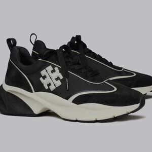 Tory Burch Good Luck Trainer (Brand New!) Black and White Athletic Shoes
